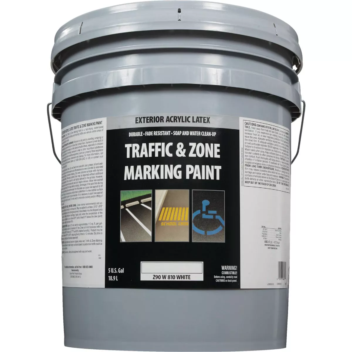 Traffic & Zone White Latex 5 Gal. Traffic Paint - photo 2