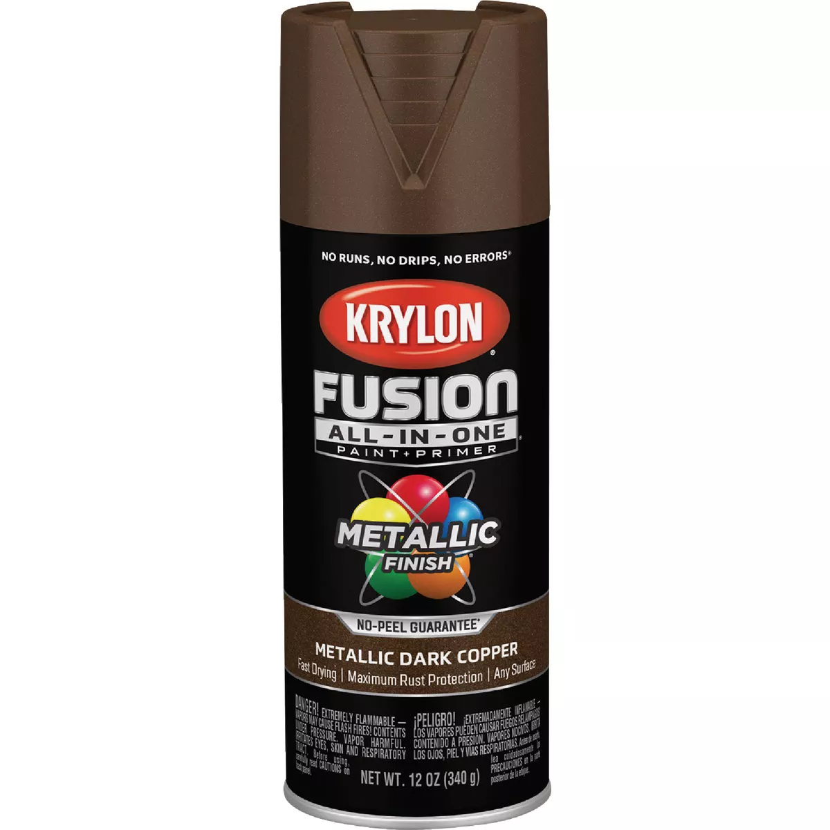 Krylon Fusion All-In-One 12 Oz. Metallic Spray Paint, Dark Copper