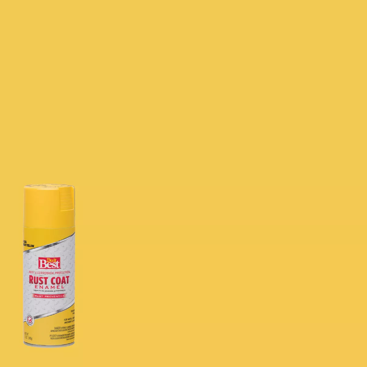 Do it Best Rust Coat Gloss Bright Yellow 12 Oz. Anti-Rust Spray Paint