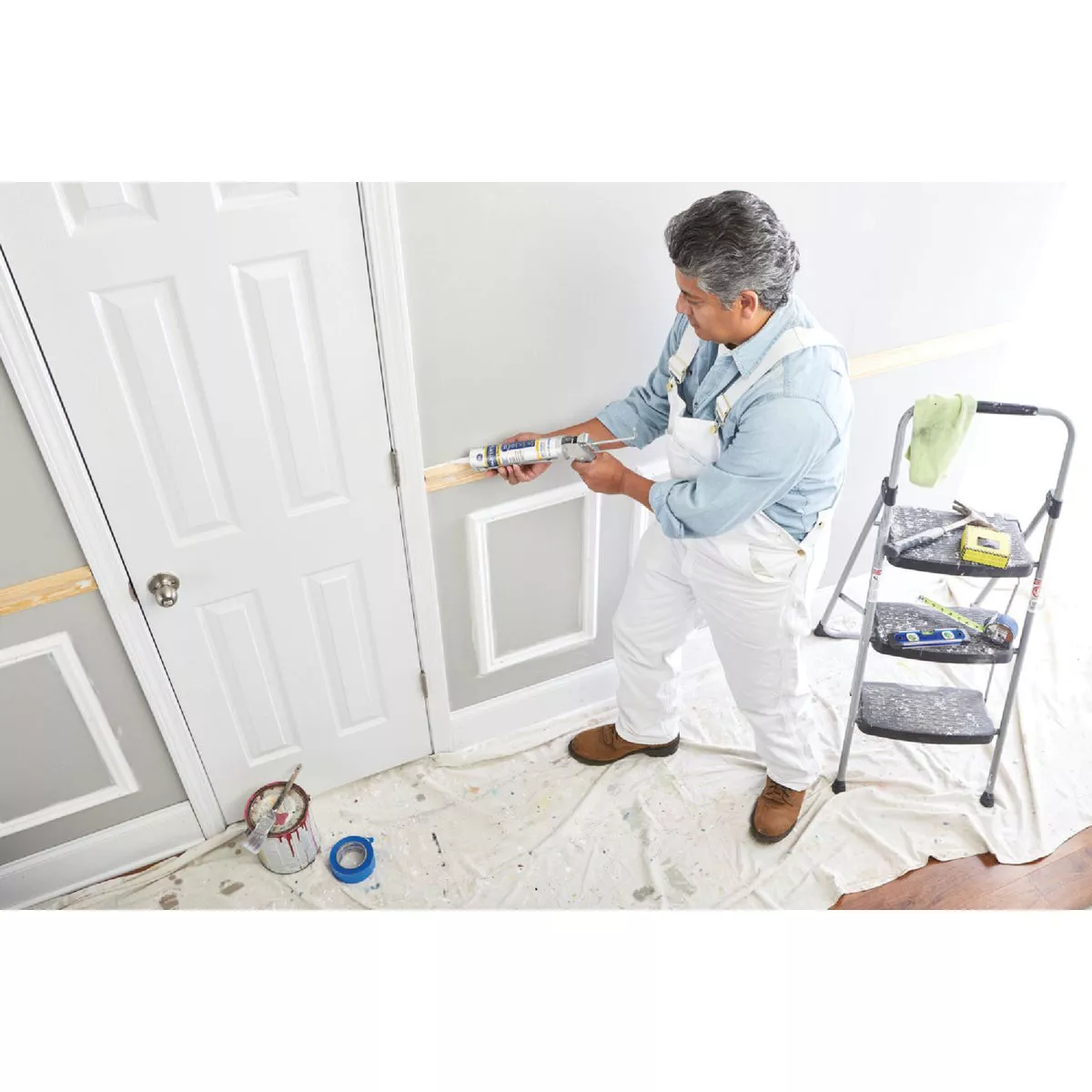 GE Painter's 10.1 Oz. Seal & Paint All-Purpose White Siliconized Acrylic Latex Caulk (MAP110WT) - photo 2