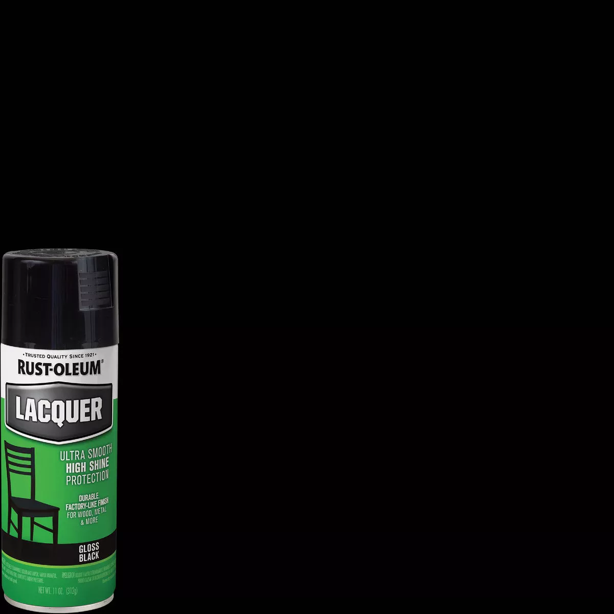 Rust-Oleum 11 Oz. Black Gloss Lacquer Spray Paint