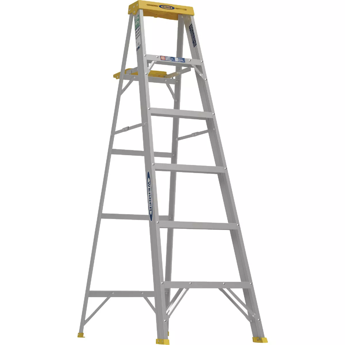 Werner 6 Ft. Aluminum Step Ladder with 225 Lb. Load Capacity Type II Ladder Rating
