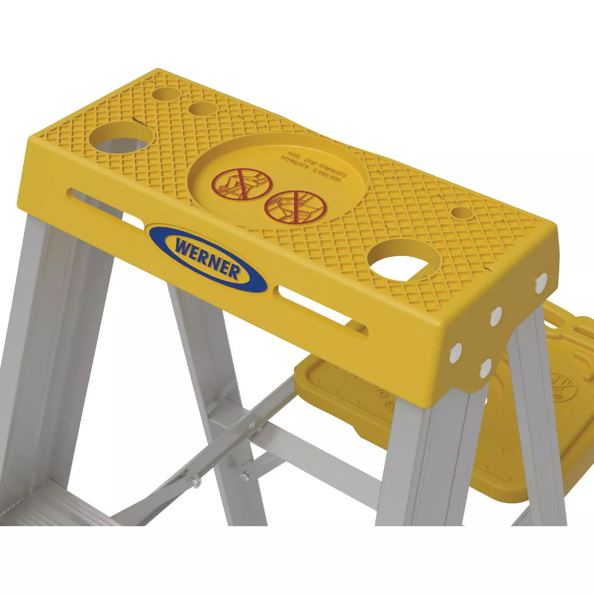 Werner 6 Ft. Aluminum Step Ladder with 225 Lb. Load Capacity Type II Ladder Rating - photo 2