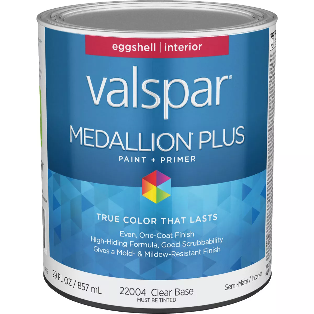 Valspar Medallion Plus Premium Paint & Primer Eggshell Interior Paint, Clear Base, 1 Qt.