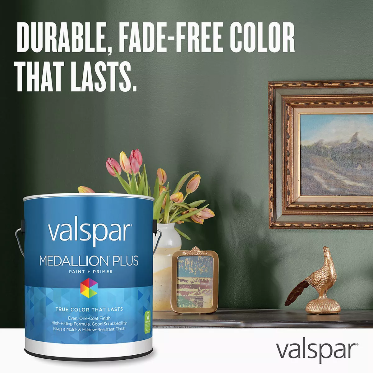 Valspar Medallion Plus Premium Paint & Primer Eggshell Interior Paint, Clear Base, 1 Qt. - photo 3