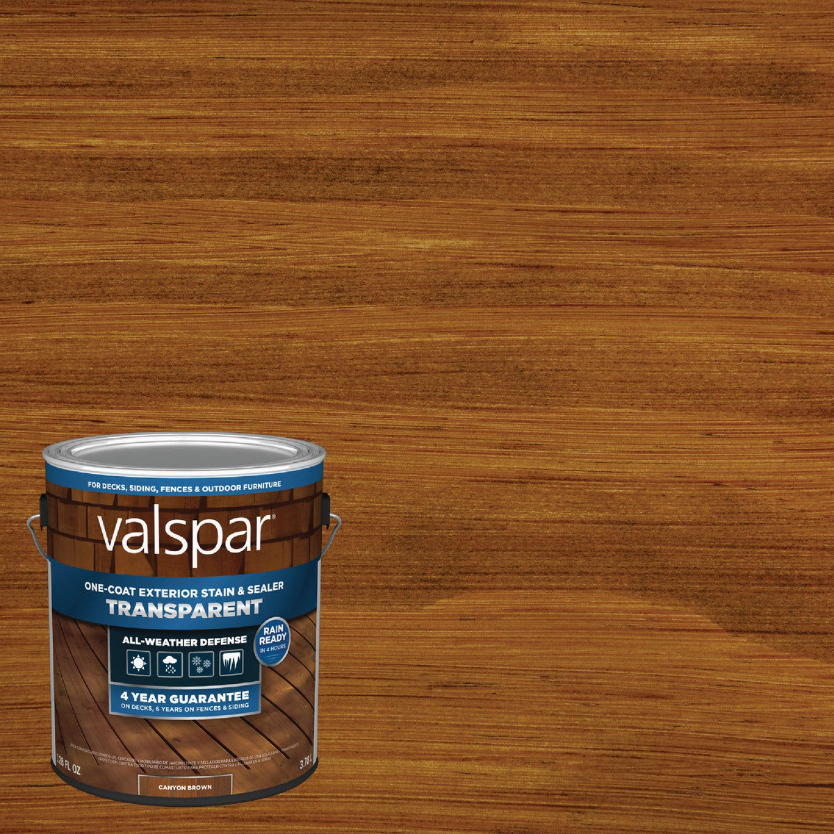 Valspar Transparent Deck Stain, Canyon Brown, 1 Gal. Do it Best