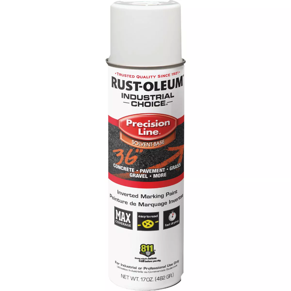 Rust-Oleum Industrial Choice White 17 Oz. Inverted Marking Spray Paint - photo 2