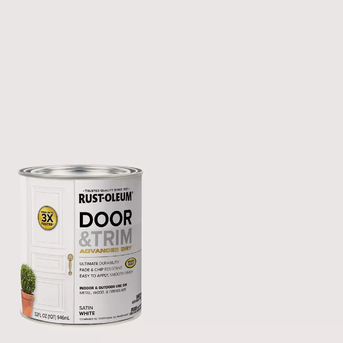 Rust-Oleum Stops Rust 1 Qt. Satin White Door and Trim Paint