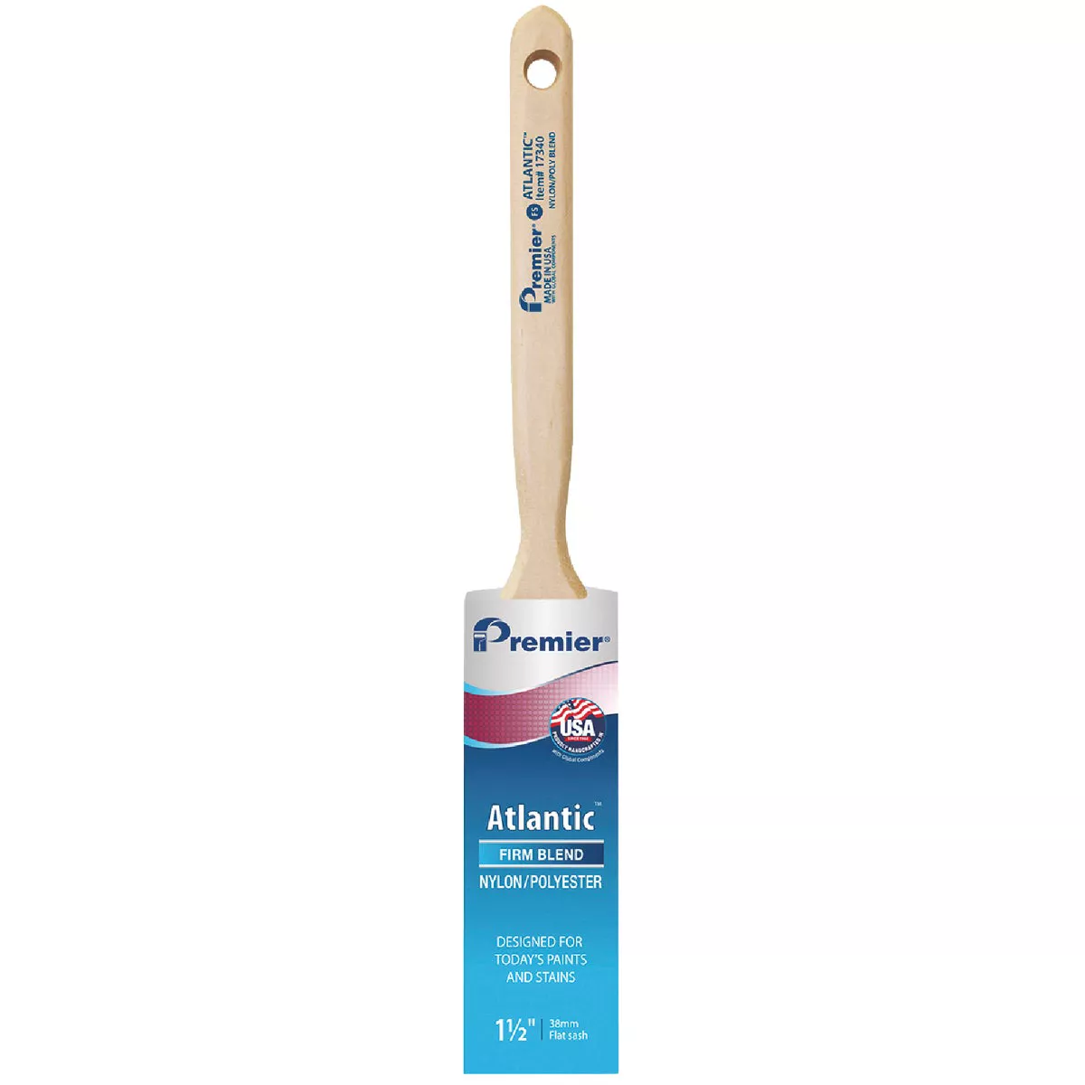 Premier Atlantic 1-1/2 In. Flat Sash Nylon/Poly Paint Brush