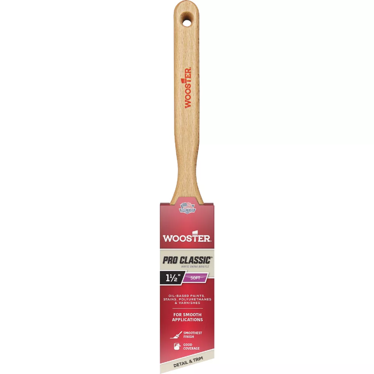 Wooster White China Bristle 1-1/2 In. Angle Sash Brush