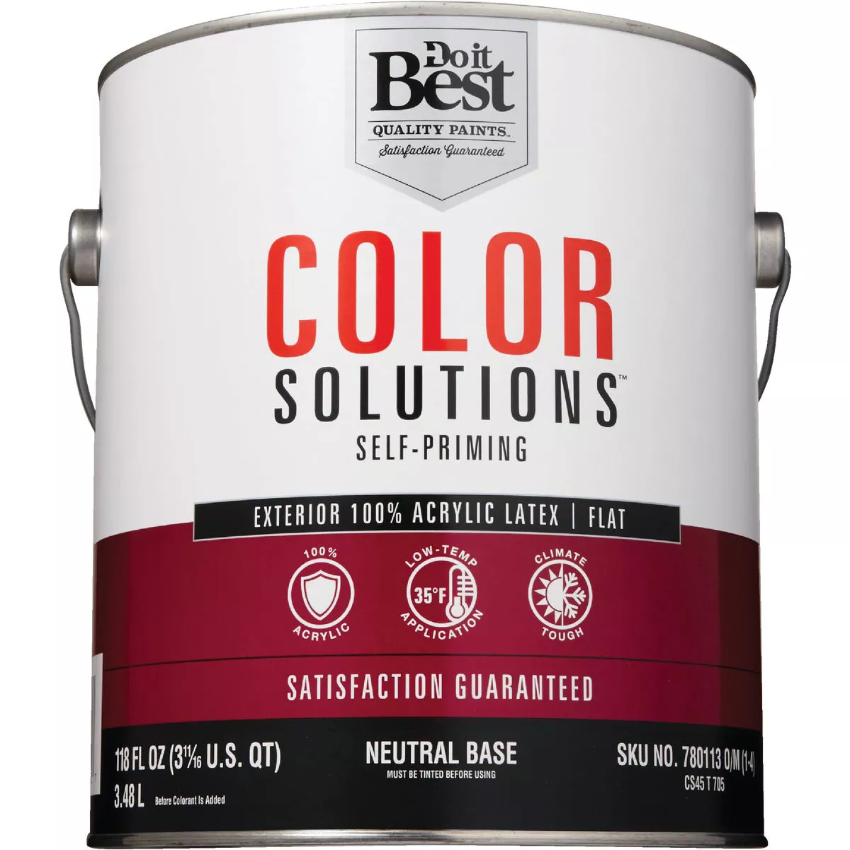 Do it Best Color Solutions 100% Acrylic Latex Self-Priming Flat Exterior House Paint, Neutral Base, 1 Gal. - photo 2