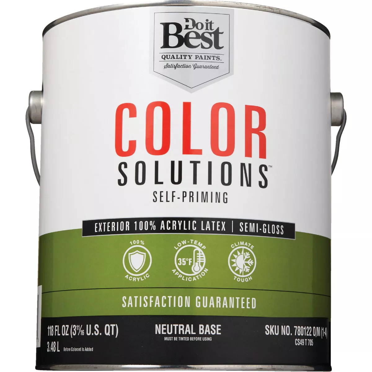 Do it Best Color Solutions 100% Acrylic Latex Self-Priming Semi-Gloss Exterior House Paint, Neutral Base, 1 Gal. - photo 2