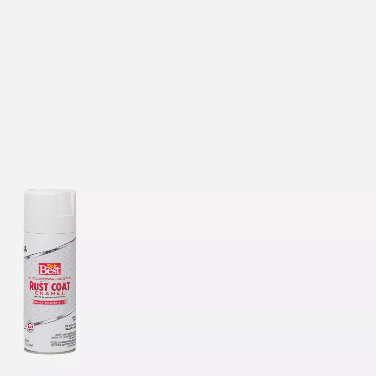 Do it Best Rust Coat Satin White Flat 12 Oz. Anti-Rust Spray Paint