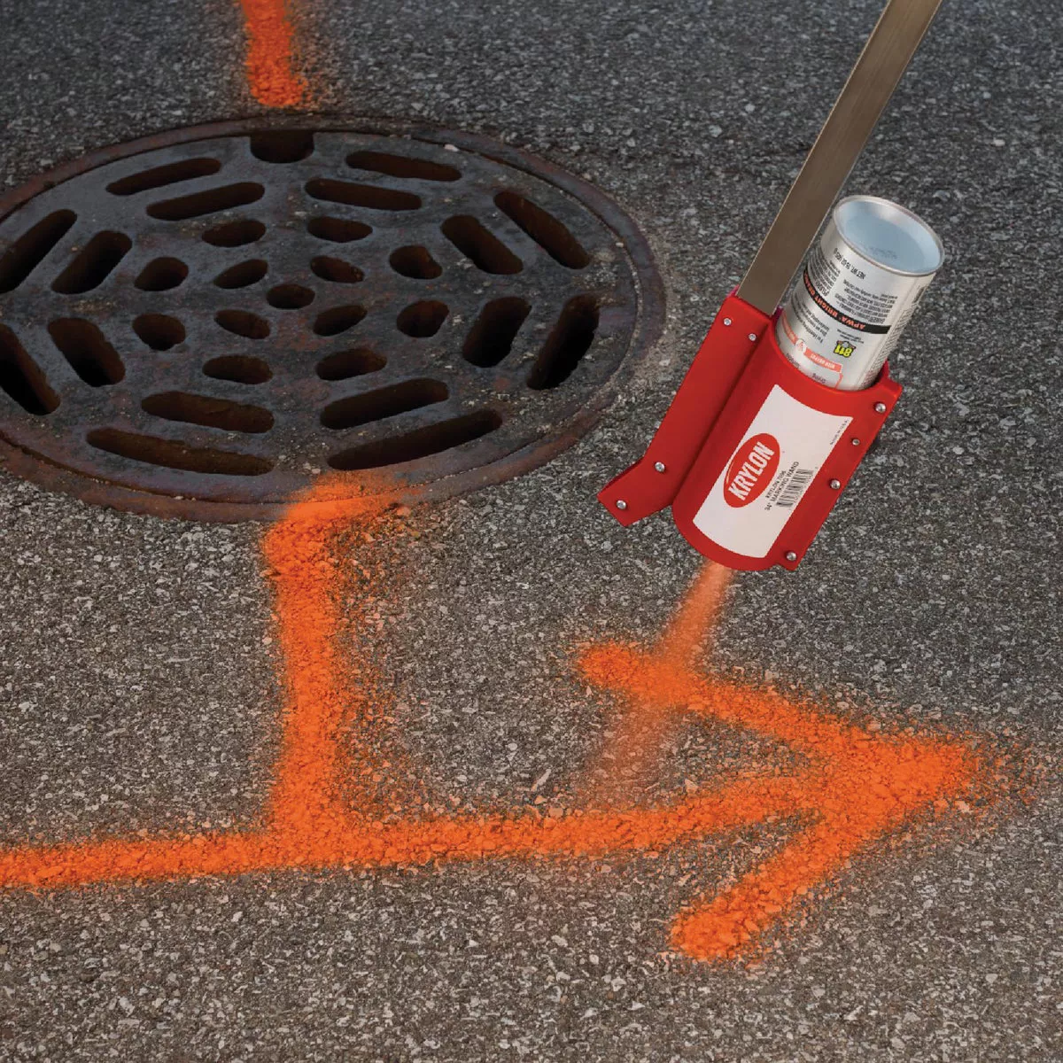 Krylon Mark-It 730608 Industrial SB APWA Bright Orange Inverted Marking Paint - photo 4