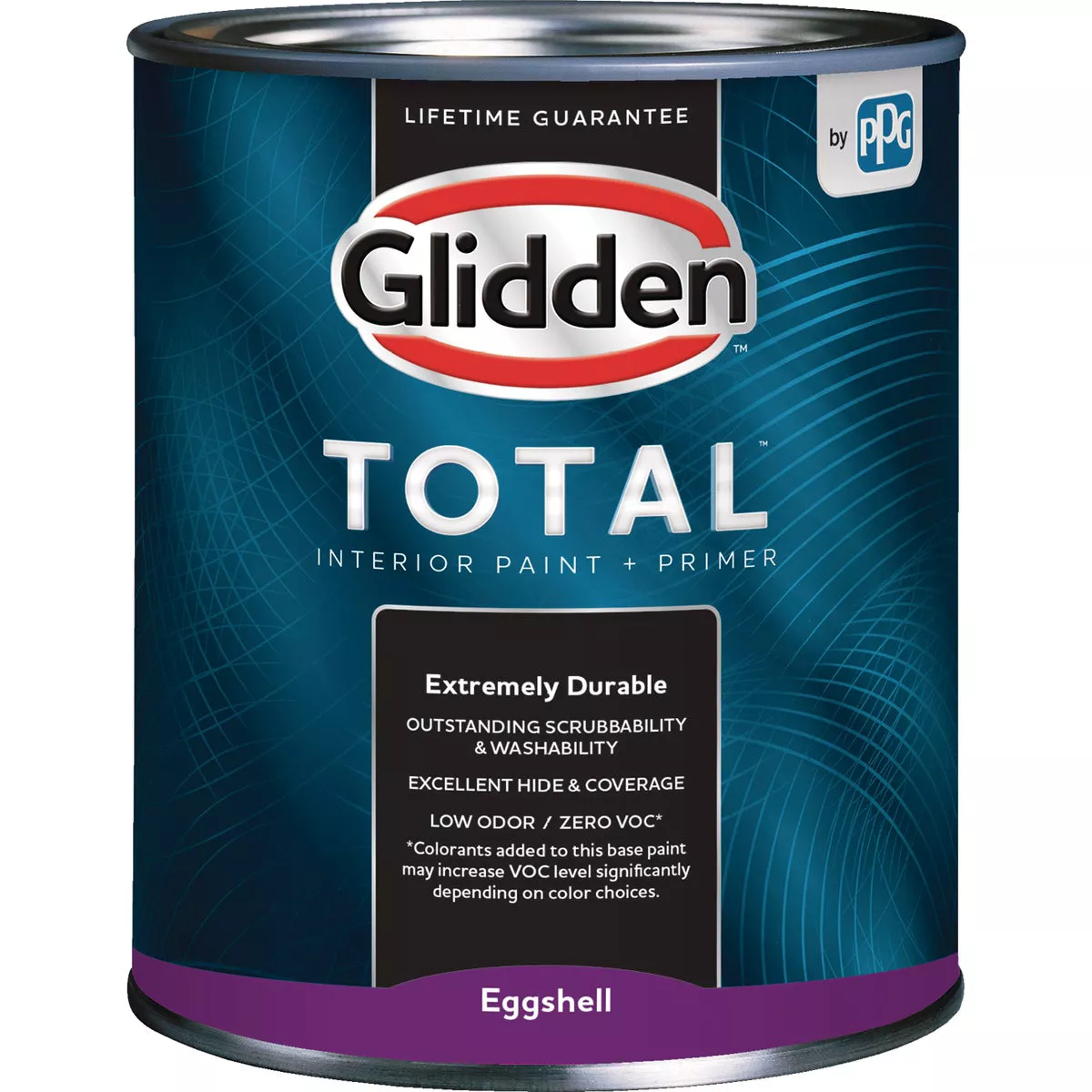 Glidden Total Interior Paint + Primer Eggshell Ultra Deep Base Quart