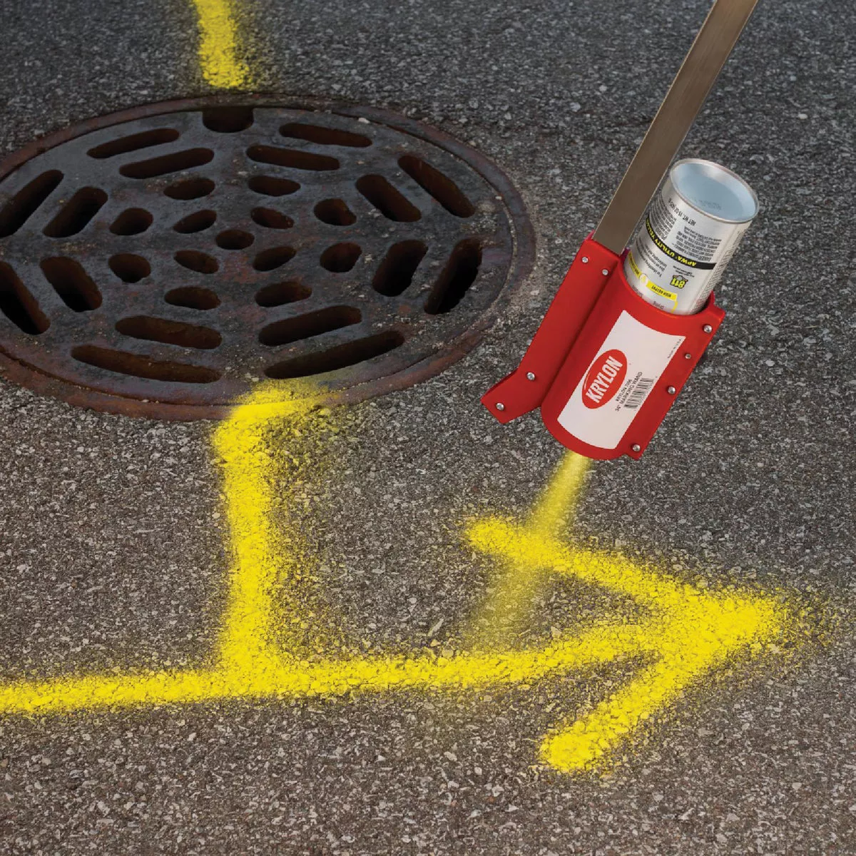 Krylon Mark-It 731708 Industrial WB APWA Utility Yellow Inverted Marking Paint - photo 4