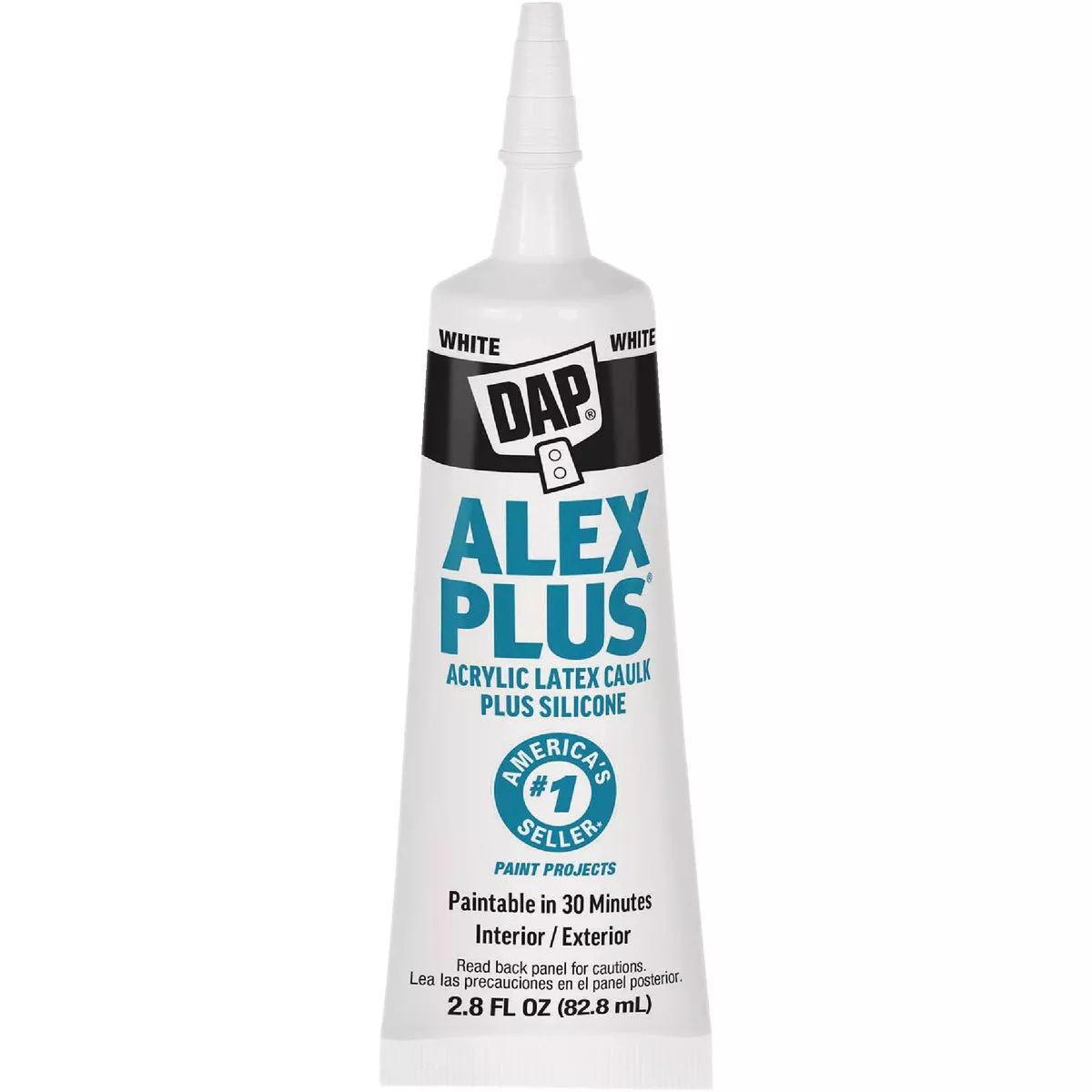 DAP Alex Plus 2.8 Oz. All-Purpose White Siliconized Acrylic Latex Caulk - photo 2