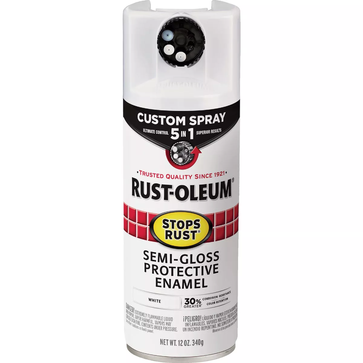 Rust-Oleum Stops Rust 12 Oz. Custom Spray 5 in 1 Semi-Gloss Spray Paint, White - photo 6