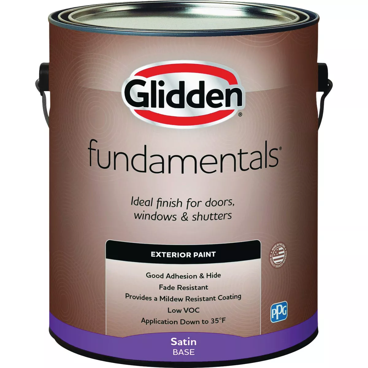 Glidden Fundamentals Exterior Paint Satin Midtone Base Gallon