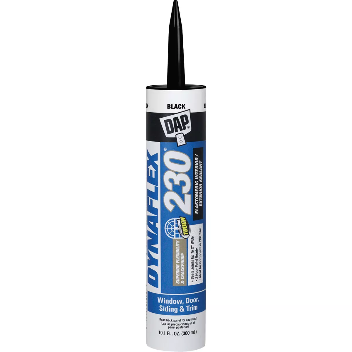 Dap Dynaflex 230 10.1 Oz. 100% Waterproof Window, Door, Siding & Trim Elastomeric Sealant, Black