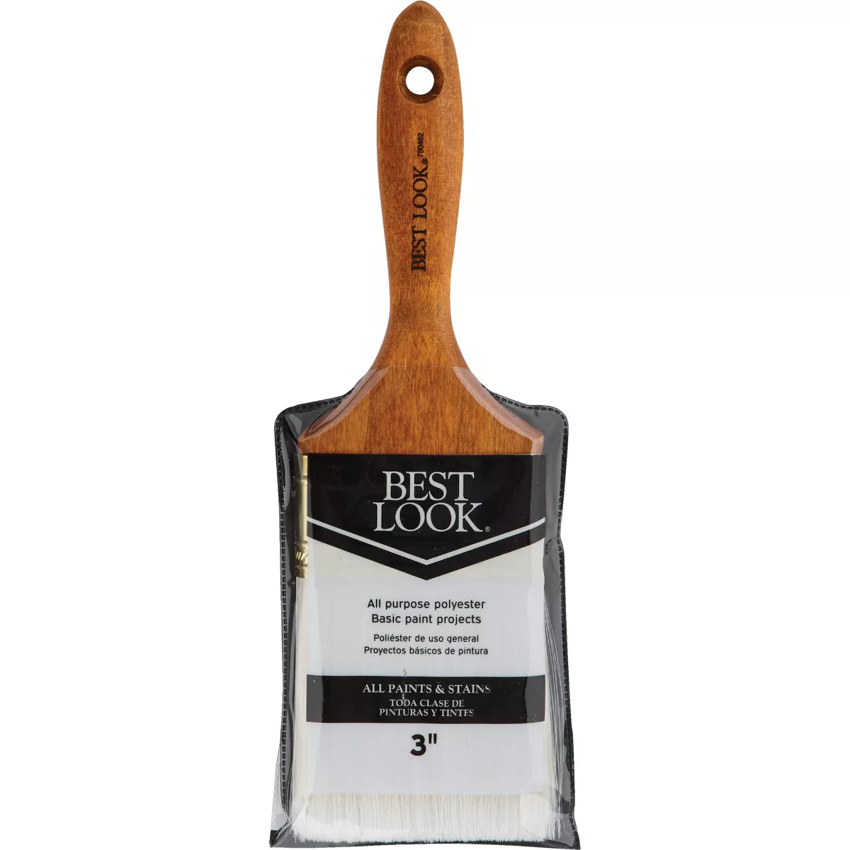 Best Look General Purpose 3 In. Flat Polyester Paint Brush - photo 2