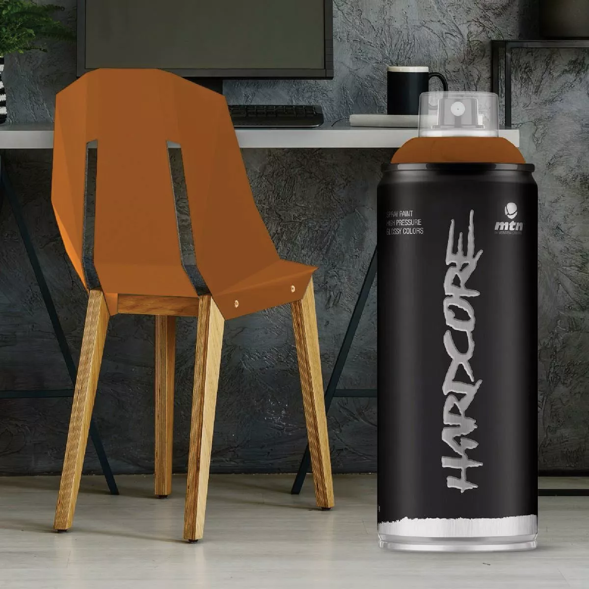MTN Hardcore 400ml Toasted Brown Spray Paint - photo 3