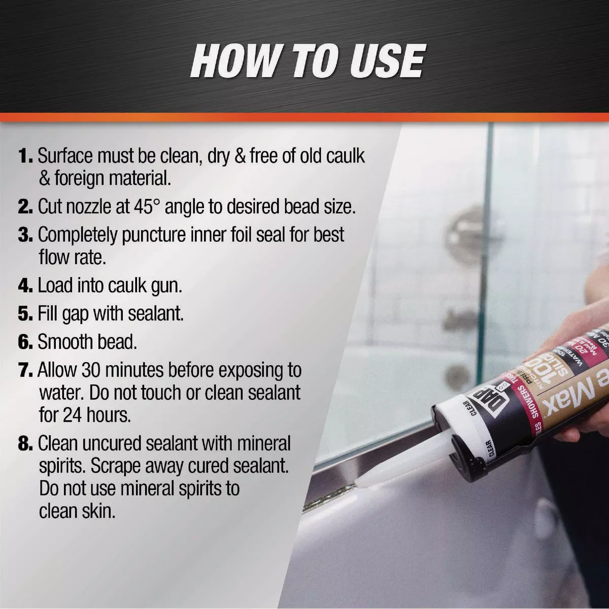 DAP Silicone Max 10 Oz. Almond Premium Kitchen, Bath & Plumbing 100% Silicone Sealant - photo 4