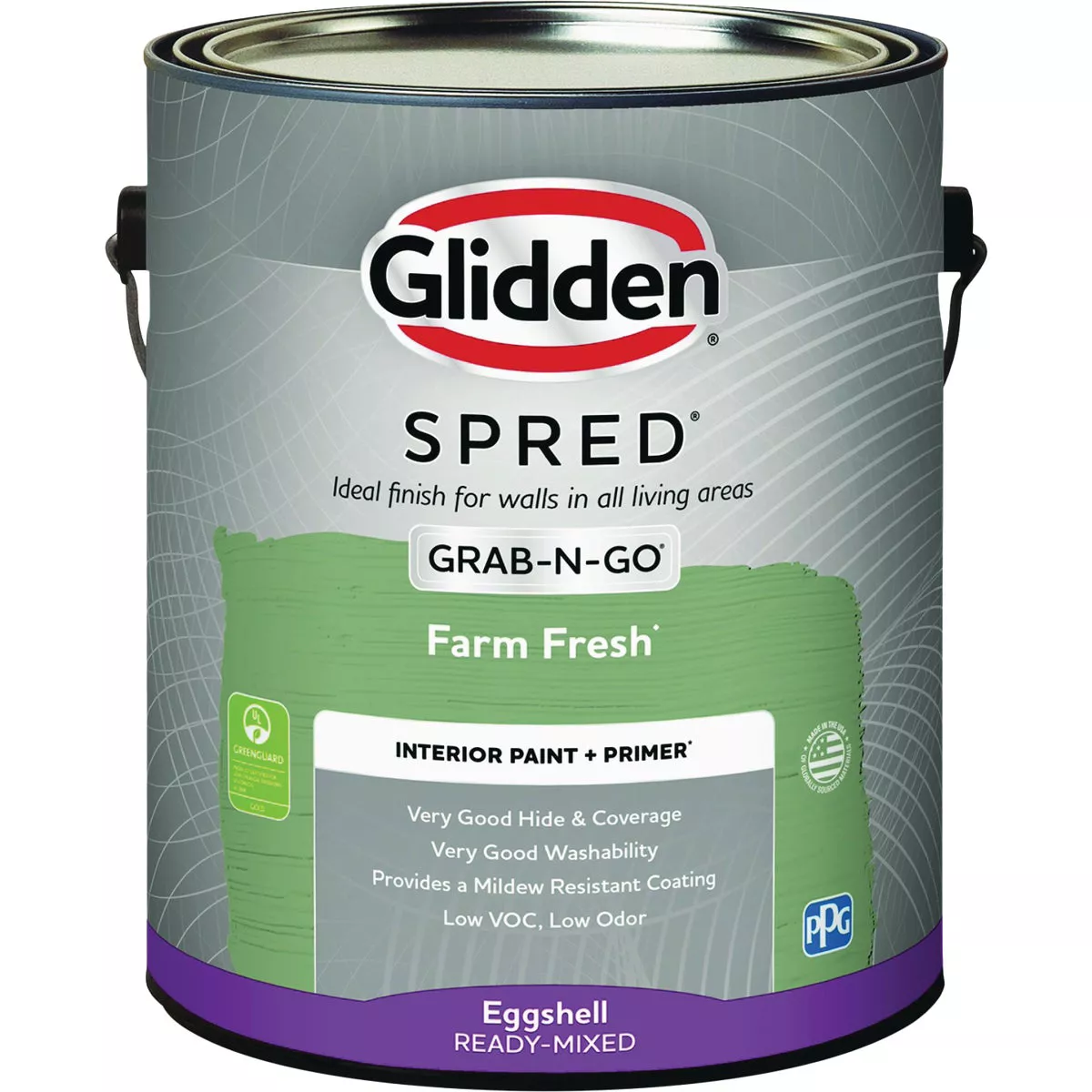 Glidden Spred Interior Grab-N-Go Paint + Primer Eggshell Paint, Farm Fresh, 1 Gal. - photo 2