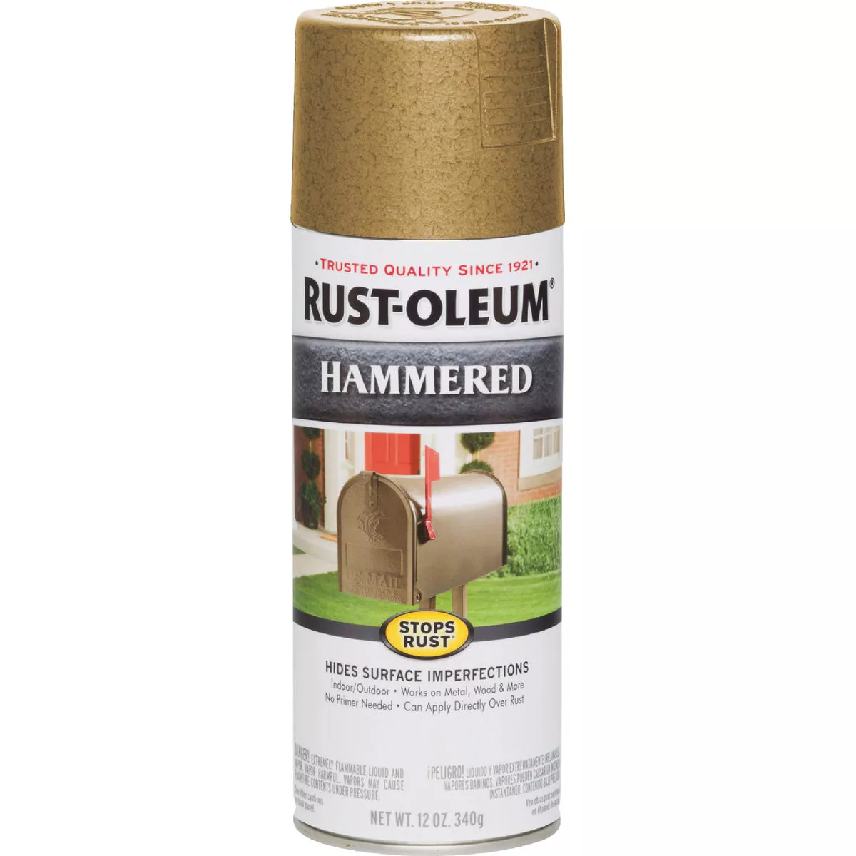 Rust-Oleum Stops Rust Gold Metallic 12 Oz. Hammered Finish Spray Paint - photo 2