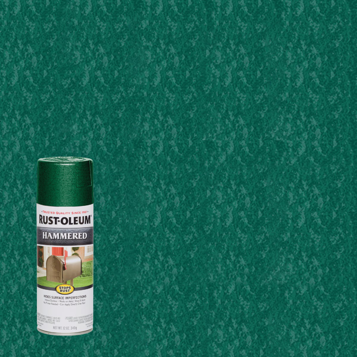 RustOleum Deep Green Metallic 12 Oz. Hammered Finish Spray Paint Do it Best