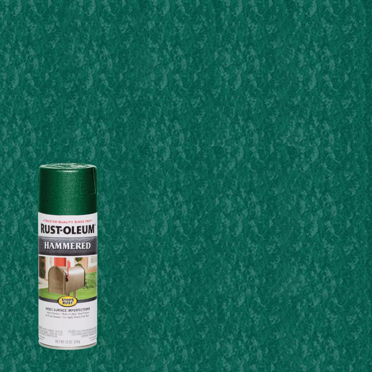 Rust-Oleum Deep Green Metallic 12 Oz. Hammered Finish Spray Paint