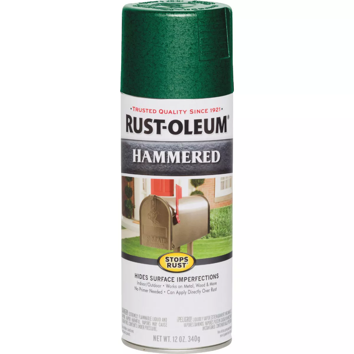 Rust-Oleum Deep Green Metallic 12 Oz. Hammered Finish Spray Paint - photo 2
