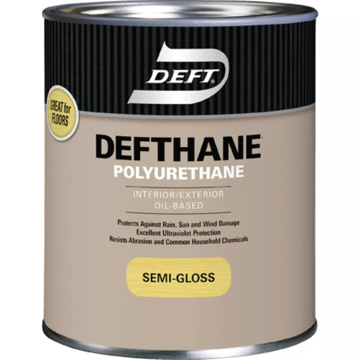 Deft Defthane Semi-Gloss Clear Interior/Exterior Polyurethane, 1 Qt.