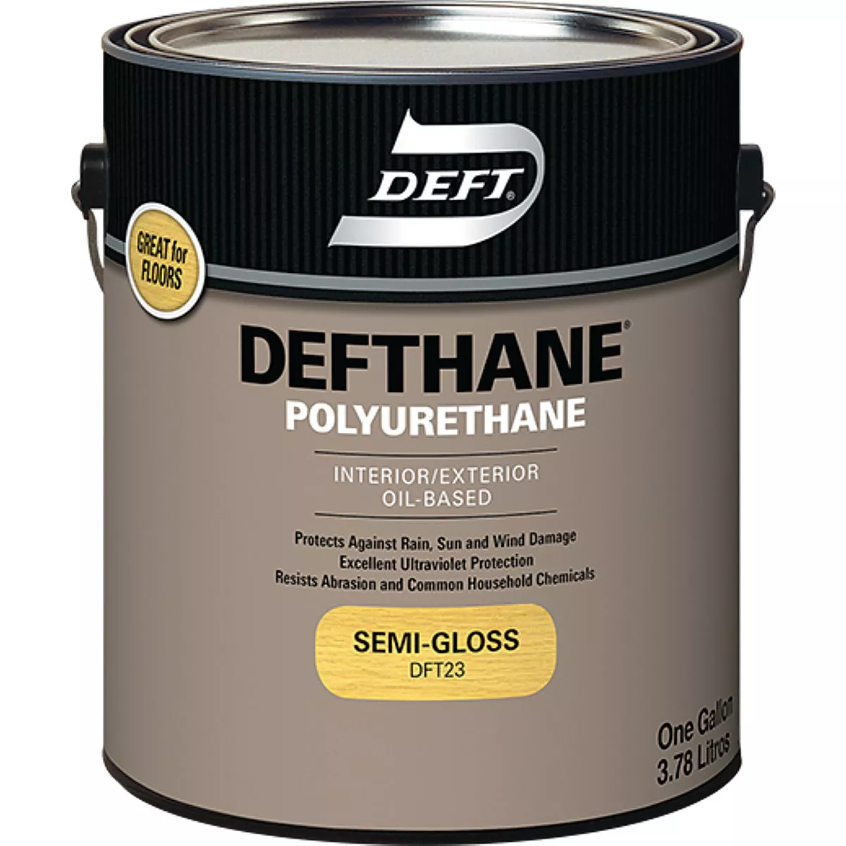 Deft Defthane Semi-Gloss Clear Interior/Exterior Polyurethane, 1 Gal.