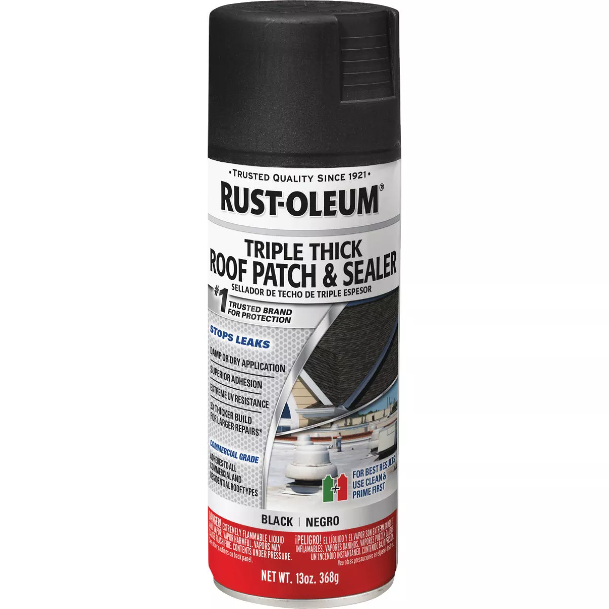 Rust-Oleum 13 Oz. Roofing Triple Thick Roof Patch & Sealer Black Spray - photo 2