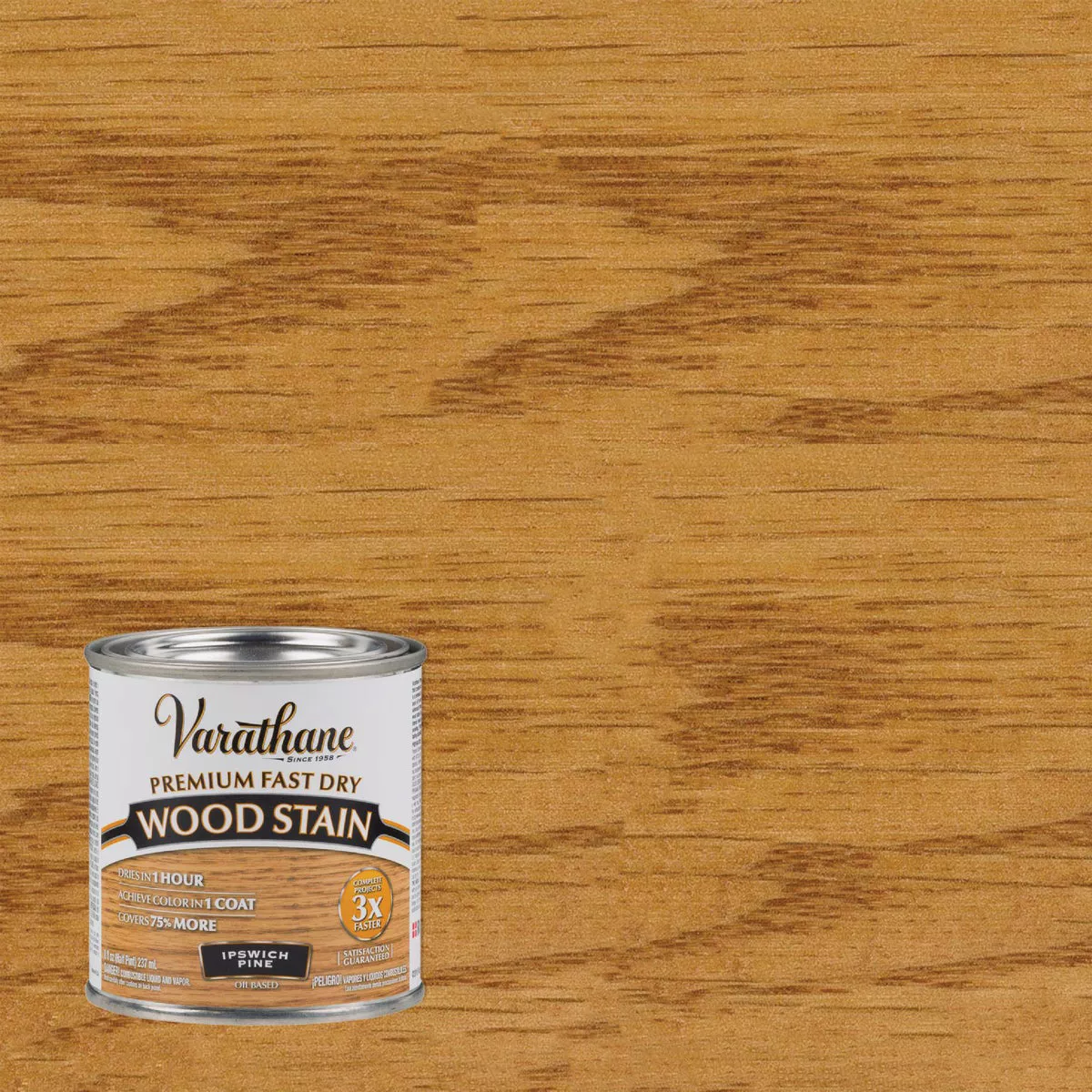 Varathane Fast Dry Ipswich Pine Urethane Modified Alkyd Interior Wood Stain, 1/2 Pt.