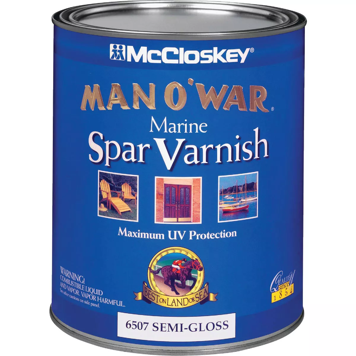 McCloskey Man O'War VOC Semi-Gloss Spar Interior & Exterior Varnish, Quart