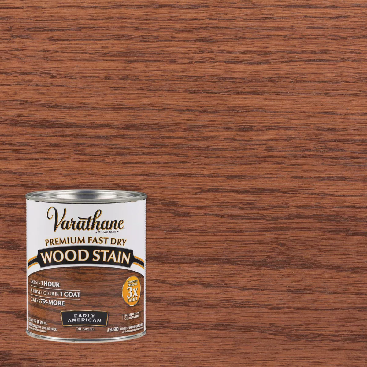Varathane Fast Dry Early American Urethane Modified Alkyd Interior Wood Stain, 1 Qt.