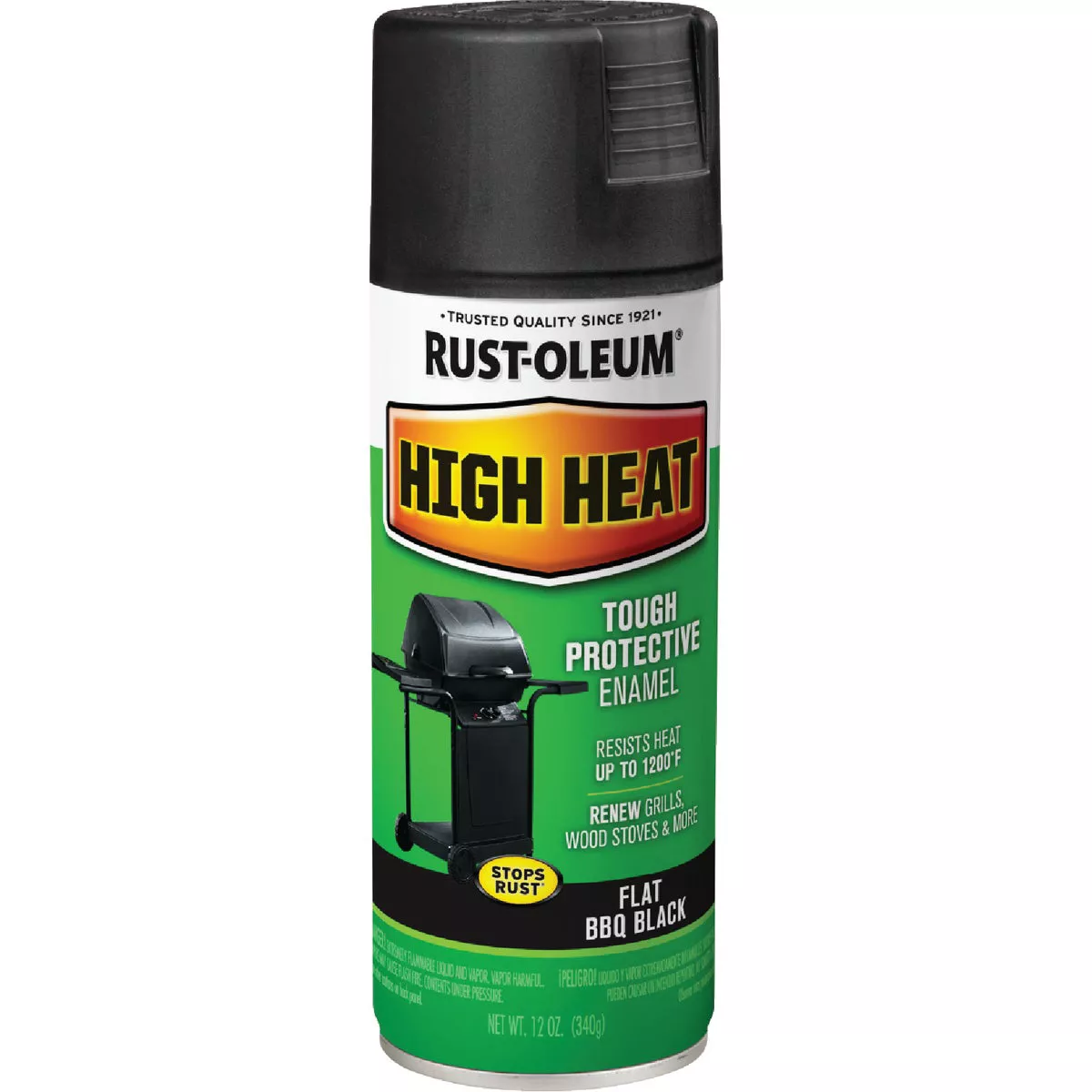 Rust-Oleum Black Flat 12 Oz. High Heat Spray Paint - photo 7