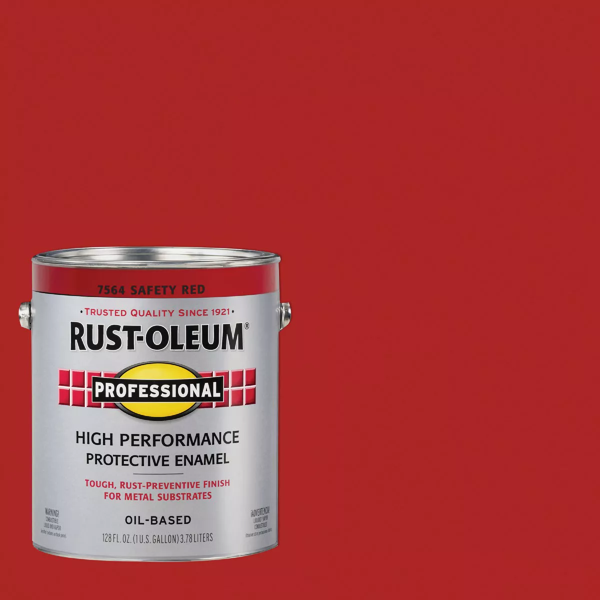 Rust-Oleum Professional DTM Industrial Enamel, Safety Red, 1 Gal.