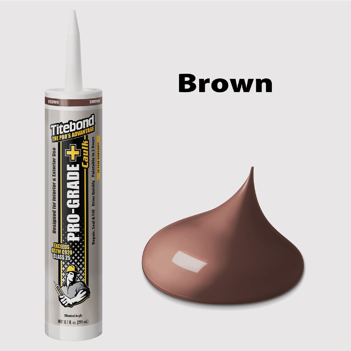 Titebond ProGrade Plus 10.1 Oz. Silicone Caulk, Brown Do it Best