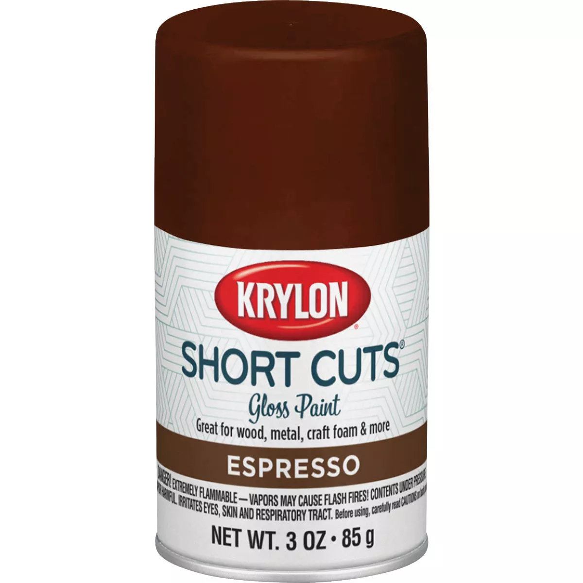 Krylon Short Cuts 3 Oz. High-Gloss Enamel Spray Paint, Espresso - photo 2