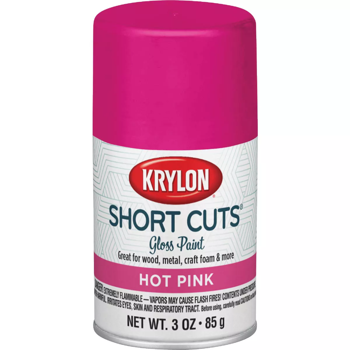 Krylon Short Cuts 3 Oz. High-Gloss Enamel Spray Paint, Hot Pink - photo 2