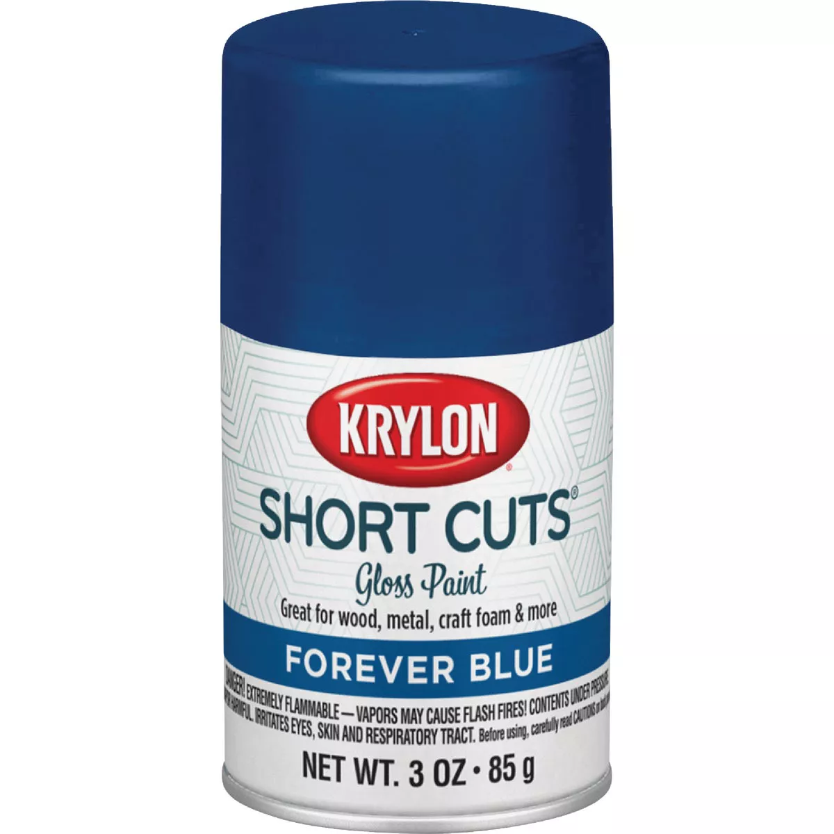 Krylon Short Cuts 3 Oz. High-Gloss Enamel Spray Paint, Forever Blue - photo 2
