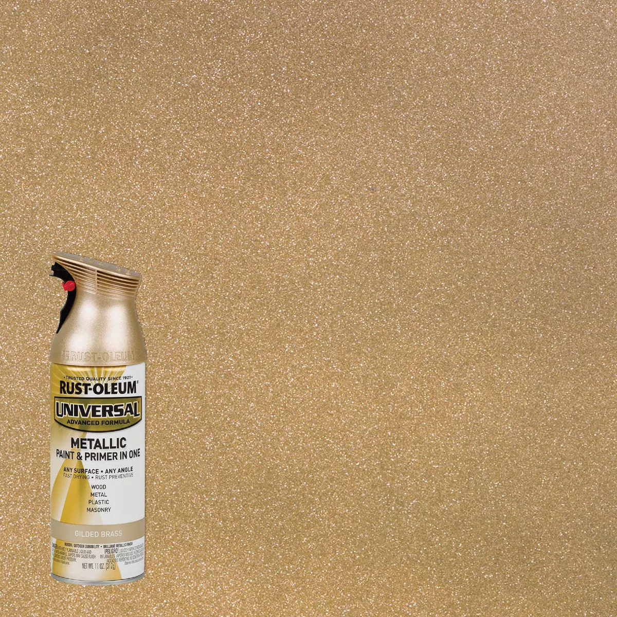 Rust-Oleum Universal 11 Oz. Metallic Gilded Brass Paint