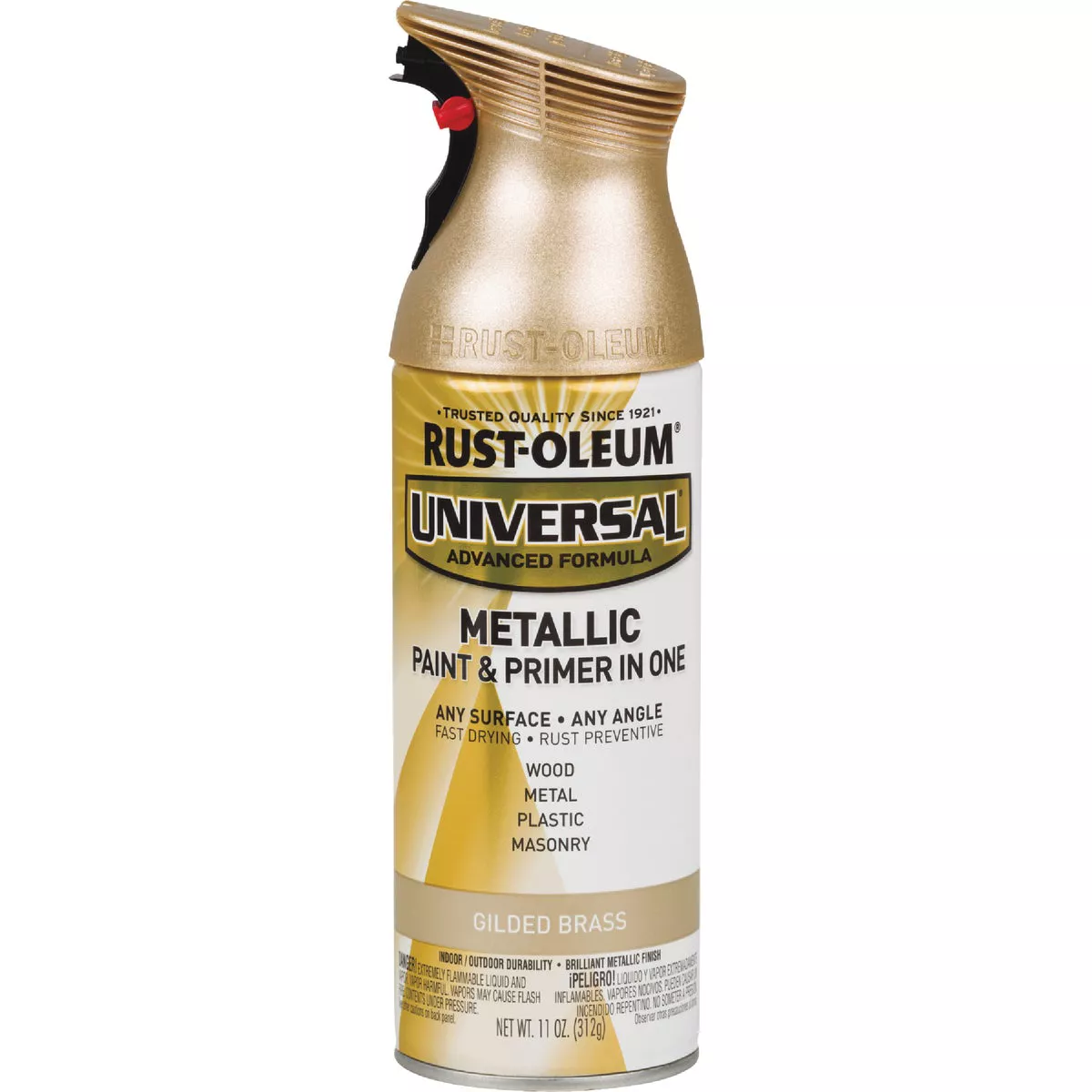Rust-Oleum Universal 11 Oz. Metallic Gilded Brass Paint - photo 2