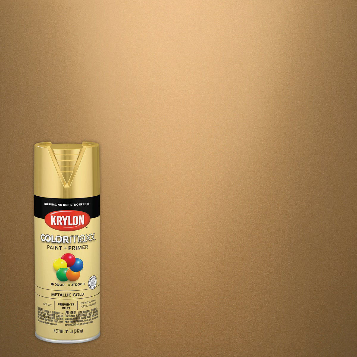 Krylon ColorMaxx 11 Oz. Metallic Gloss Spray Paint, Gold