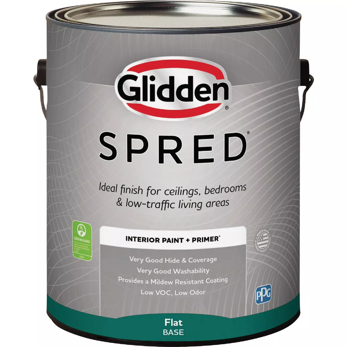 Glidden Spred Interior Paint + Primer Flat Ultra Deep Base Gallon