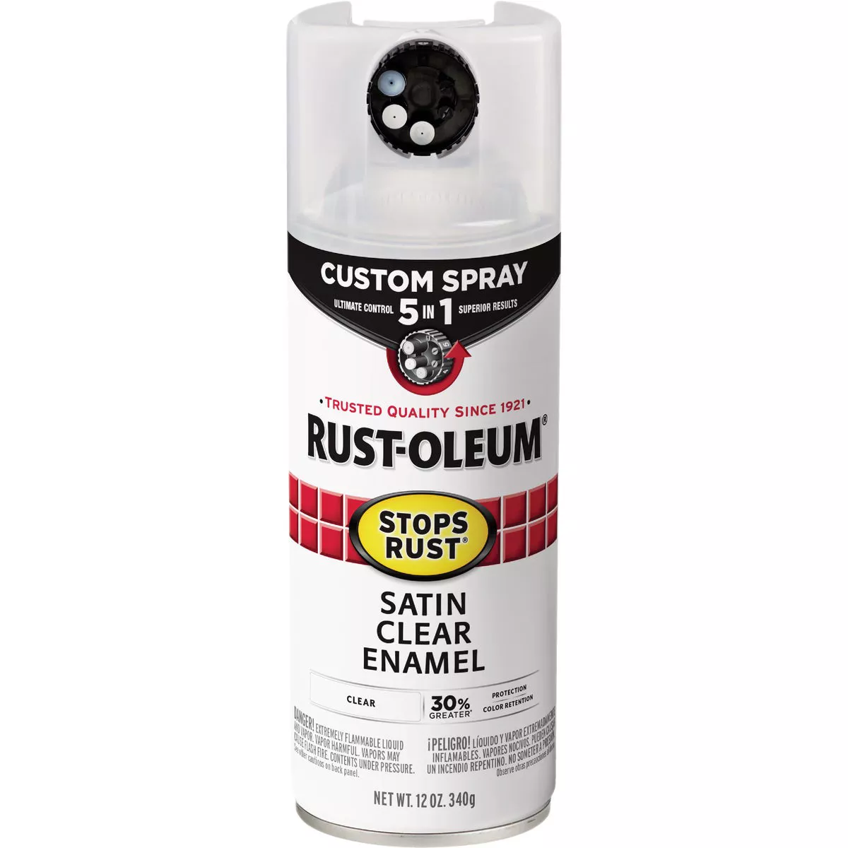 Rust-Oleum Stops Rust 12 Oz. Custom Spray 5 in 1 Satin Spray Paint, Clear - photo 6