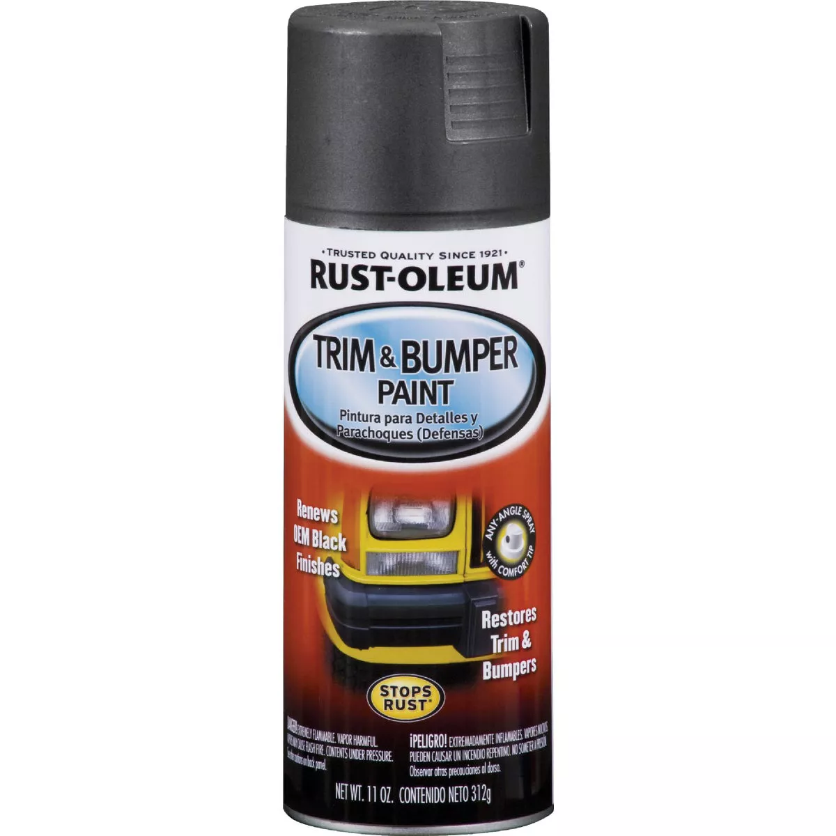 Rust-Oleum Stops Rust Automotive Trim & Bumper Spray Paint, 11 Oz., Matte Black